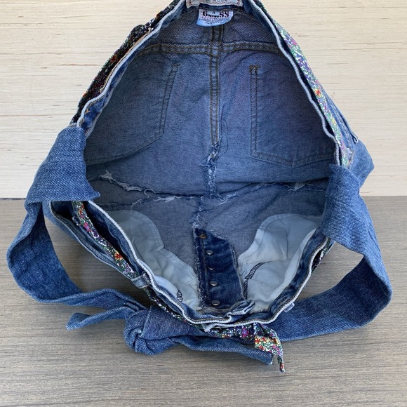 Guess Jeans George Marciano 1980's Custom Made Denim Fashion Shoulder Bag Purse - Picture 13 of 16